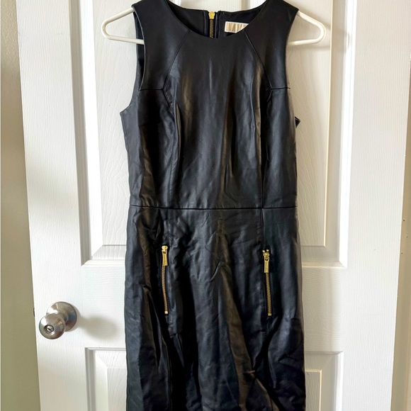 Michael Kors Dresses & Skirts - NWOT Michael Kors Faux leather Dress, 0, Black, Sleeveless, Back Zip, Pockets…